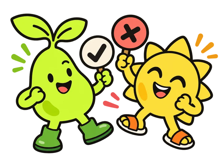 Pip and Sunny voting together with big smiles.