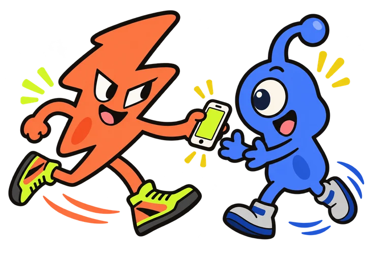Zippy and Orbit racing to think of their next answer.